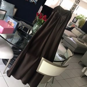 Chocolate brown silk gown
